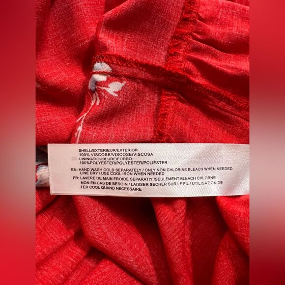 Band of Gypsies Floral Red Maxi Dress POCKETS medium - Picture 8 of 10